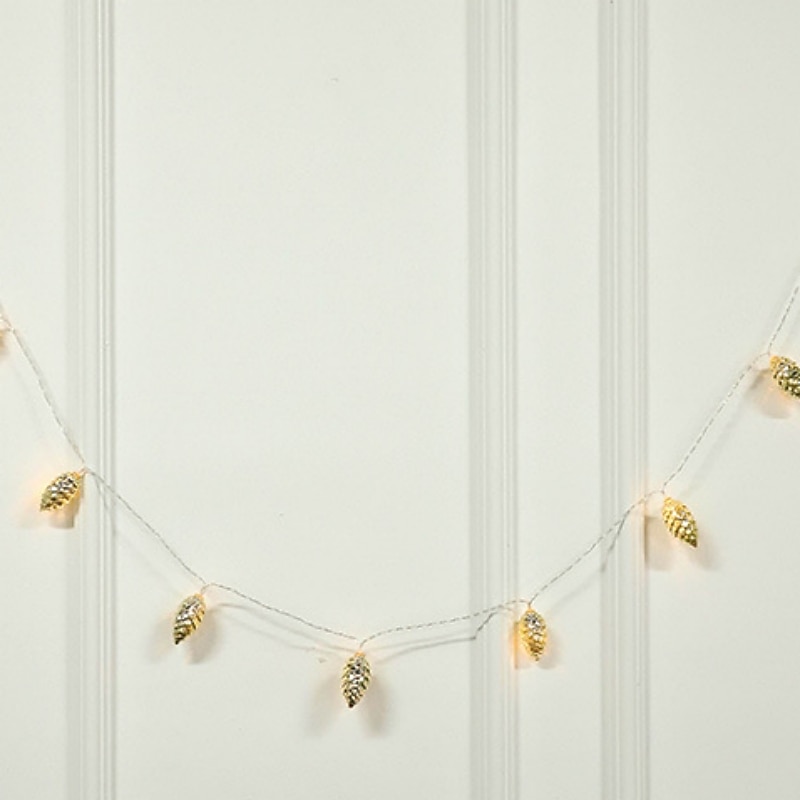 Luz de cuerda de alambre de cobre 2M 10LEDS lámpara de piña agujas de pino guirnalda de hadas de jardín lámparas de decoración para las fiestas 2026 - $11.49 –P4