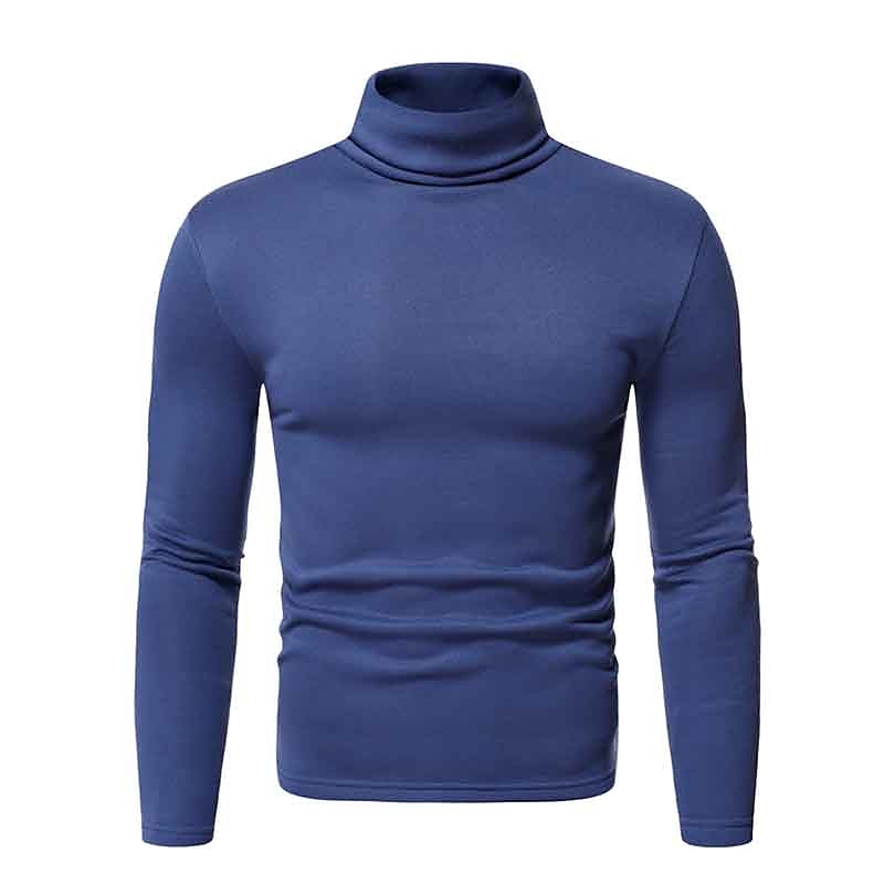 Férfi Garbó Kötöttáru Férfi teknős nyakú jumper Pulóver Kötött Normál felsők Kötött Sima Körgallér Modern Kortárs Munka Hétköznapi viselet Ruházat Ősz Tél Bor Fekete S M L 2025 - $6.99 –P7