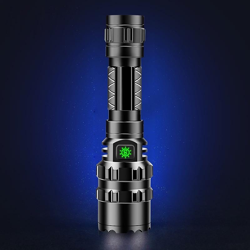 lanternă l2 de mare putere încărcare prin usb lumină puternică costum tactic lanternă cinci culori roșu verde galben albastru lumină albă led drumeții în aer liber lanternă vânătoare 2025 - $47.99 –P1