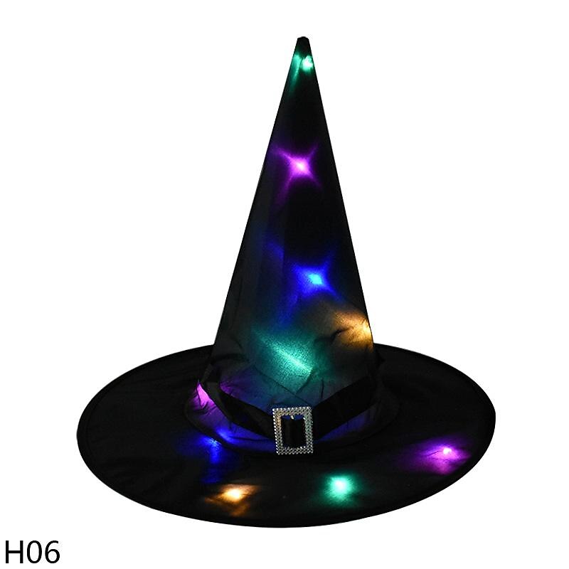 1 st halloween led häxhatt glödande häxhatt halloween kostym rekvisita utomhus träd hängande prydnadsföremål 2025 - $13.99 -P10