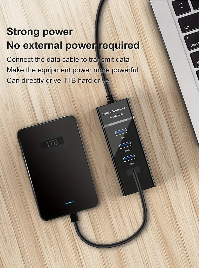 usb 3.0 hub atolla 4 יציאות סופר מהיר usb עבור מחשבים ניידים macbook surface pro ps4/5 כונני הבזק כוננים קשיחים 2025 - $14.99 –P4