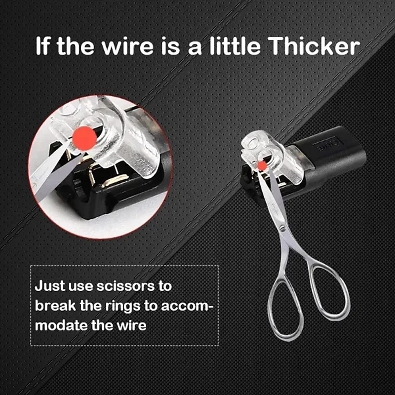 10 stks snel aansluiten en loskoppelen draad connector splicing kabel krimpen terminal draad bedrading led auto connector 18-22awg peel-gratis soldeerloze snelle draad connector dubbele draad plug en 2025 - $18.99 –P2