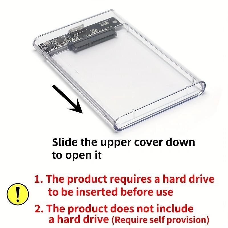 Hard Drive Enclosure 2.5 USB 3.0 SATA Case Transparent External Caddy HDD SSD 2025 - $12.99 –P3