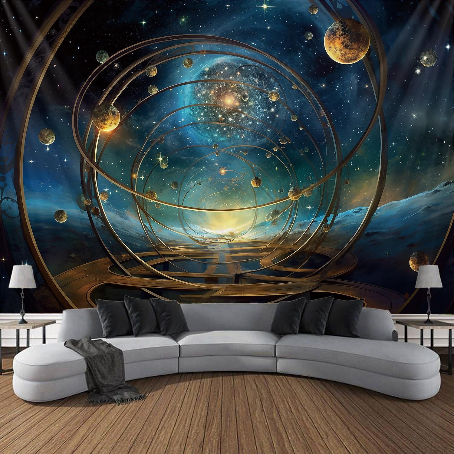 fantasie ster baan hangend tapijt kunst aan de muur groot tapijt  muurschildering decor foto achtergrond deken gordijn thuis slaapkamer  woonkamer decoratie 2025 - GBP £11.99, image size:1500x1500