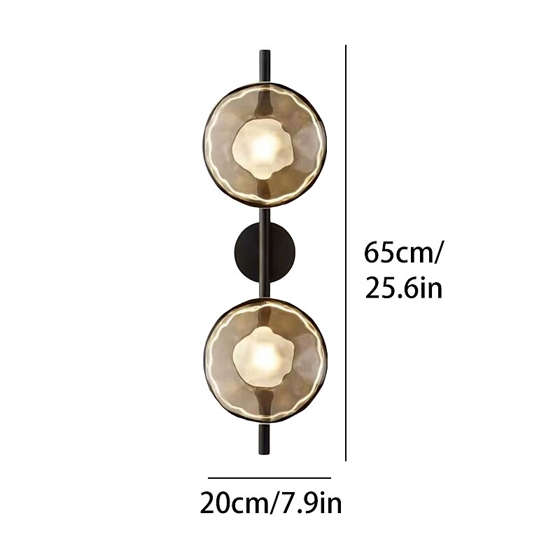 LED applique murale intérieure verre 1/2 lumières intérieur moderne simple applique murale led silicone applique murale est applicable à la chambre salon salle de bain couloir blanc chaud 110-240v de 2025 ? $199.99 –P3