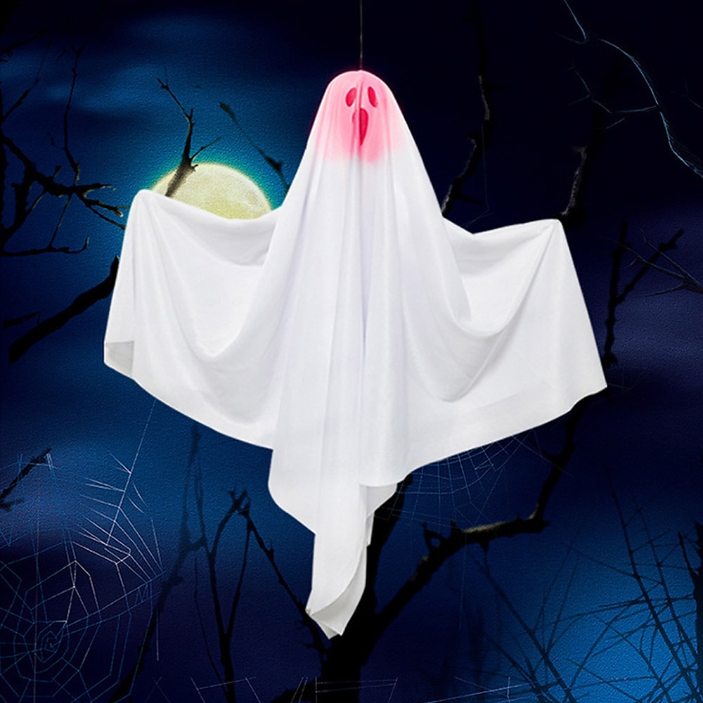 świecące duch dekoracje na halloween na zewnątrz led wiszące duch dla drzew upiorny oświetlony duch wodoodporne wiszące wystrój halloween ozdoby choinkowe do domu patio stoczni trawnik drzewo 2025 - $7.99 –P7