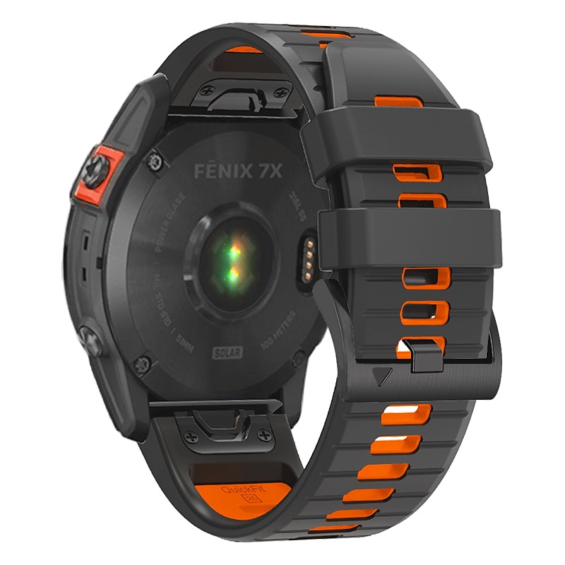 حزام إلى جارمين Fenix 7 7X 6 6X Pro Forerunner 955 945 935 Instinct 2X Solar Epix Approach S62 S60 Marq Descent G1 Quatix سيليكون إستبدال حزام 26mm 22mm تناسب سريع عصابة الرياضة معصمه 2025 - $17.99 –P17
