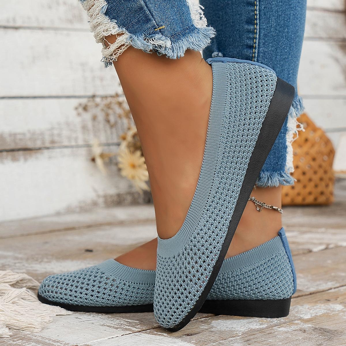 scarpe basse slip-on da donna in rete traspirante – scarpe estive casual leggere con soletta ammortizzata per l'uso quotidiano del 2025 a $24.99 –P14