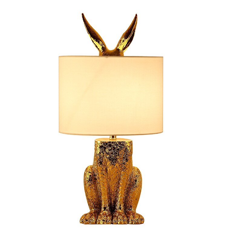 Table Lamp Modern Golden LED Rabbit Table Lamp with E27 Bulb Bedroom Bedside Lighting Fixtures for Living Room Dining Room Study Room Desk Lights 110-240V 2025 - $291.99 –P6