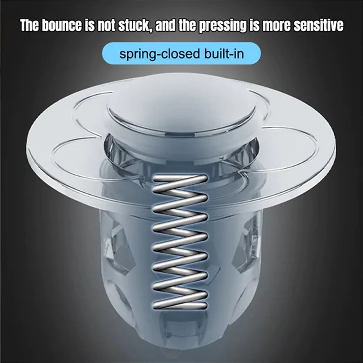 2 stks bloem haar cather doucheafvoer, pop-up bounce kern wastafel afvoer filter, gootsteenzeefje bad stopper bad plug badkamer gadgets 2025 - $8.49 –P9