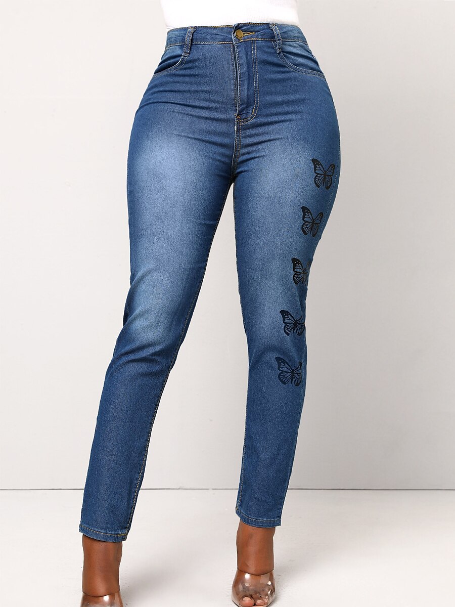 Women's Pants Trousers Jeggings Full Length Fashion Streetwear Street Daily Robin's Egg Blue S M Fall Winter 2023 - US $26.99 –P1