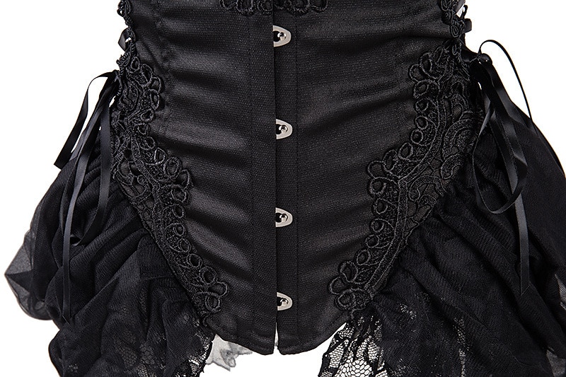 Vintage Rococo Punk & Gothic Overbust Corset Bustier Bodyshaper Pirate Lace Women's Fantasy Halloween Carnival Valentine's Day Party / Evening Prom Adults' Bra Underwear All Seasons 2025 - $36.99 –P14