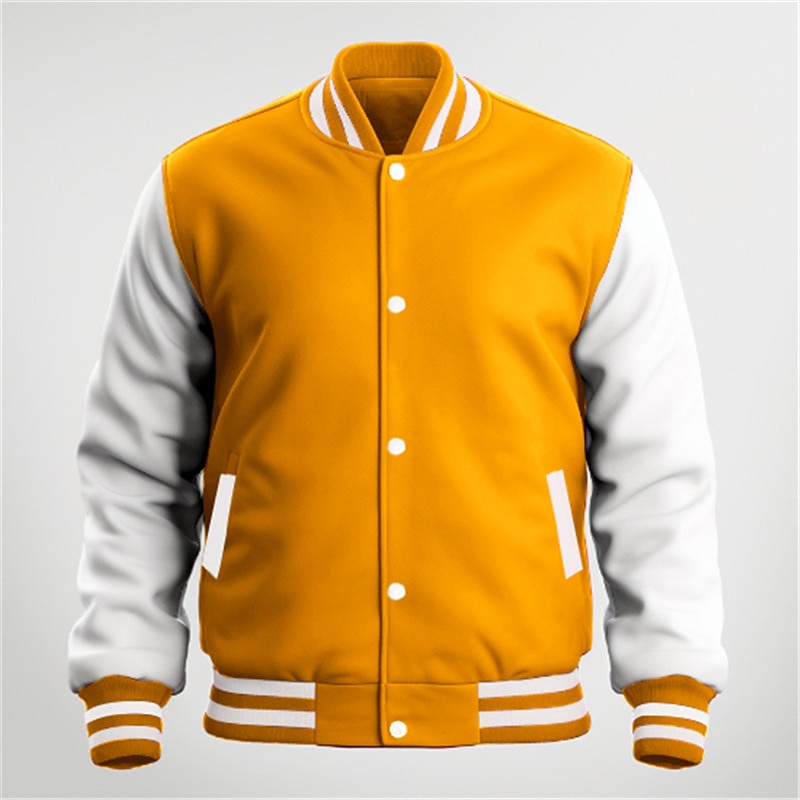 Per uomo Giacca di transizione Giacca College Abbigliamento quotidiano Tasca Tutte le stagioni Blocco di colori Streetwear Collo alla coreana Regolare Nero Blu marino Blu Rosso Giacca del 2025 a $36.99 –P4