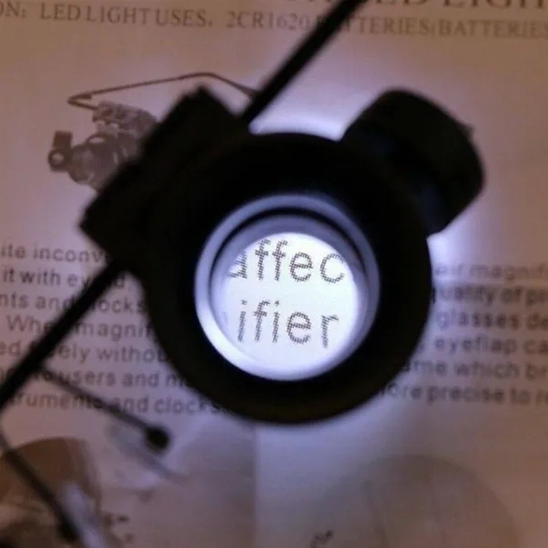 20x led זכוכית מגדלת משקפי עין כפולה תכשיטי שעון כלים לתיקון מנורה זכוכית מגדלת משקפיים זכוכית מגדלת אור 2025 - $21.99 –P5