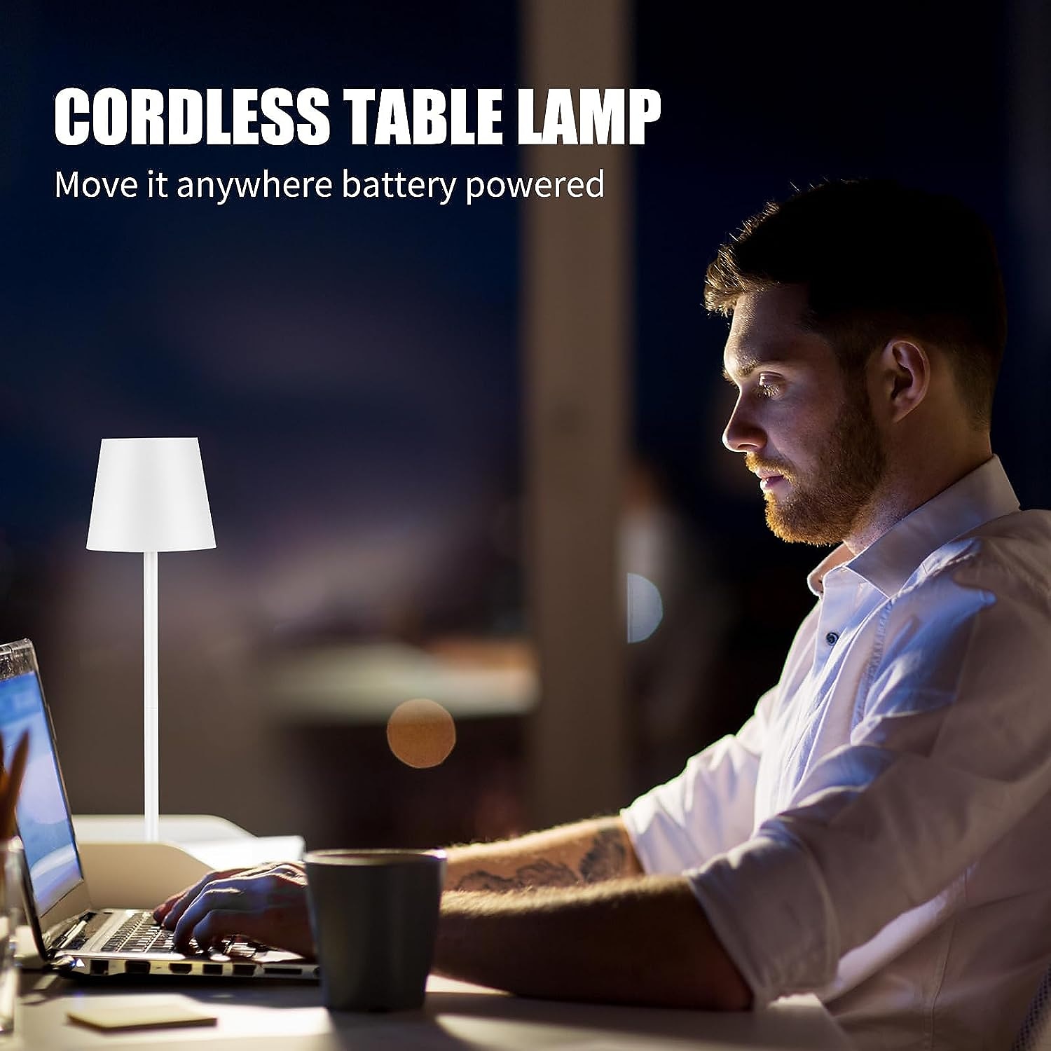 moderni led johdoton pöytävalaisin retro kahvila tunnelma lamppu pöytälamppu kosketusnäyttö himmentävä usb latauspalkki pöytälamppu 2025 - $42.99 –P2