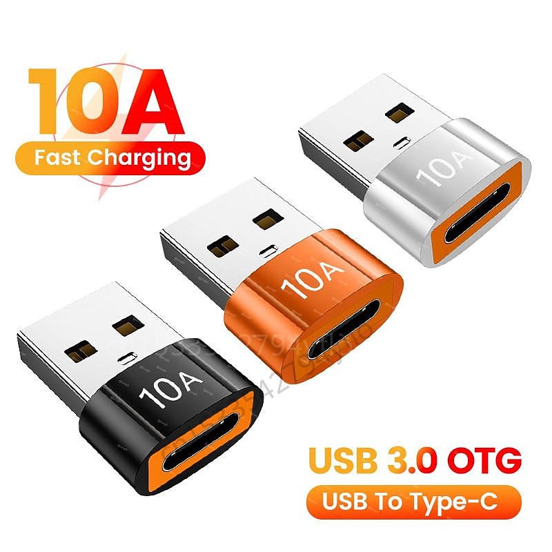 3PCS Olaf 10A OTG USB 3.0 To Type C Adapter TypeC Female to USB Male Converter Fast Charging Data Transfer For Macbook Xiaomi Samsung 2025 - $12.99 –P2