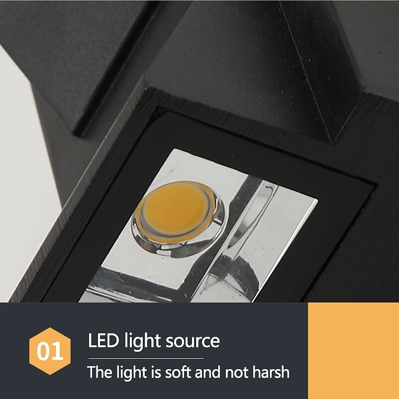 مصباح جداري LED خارجي 2 وات 4 وات لأعلى/لأسفل إضاءة داخلية 1/2 رأس منحني مقاوم للماء IP65 مصباح جداري لغرفة النوم الحديثة ضوء أبيض دافئ/أبيض AC90-264V 2025 - $10.49 –P4
