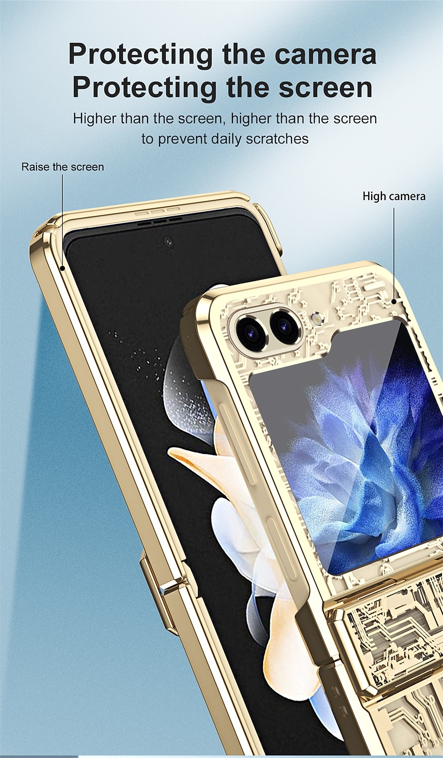 Phone Case For Samsung Galaxy Z Flip 7 Z Flip 6 Z Flip 5 Z Flip 4 Z Flip 3 Back Cover Pattern Anti-Scratch Shockproof Tile TPU PC 2025 - $13.99 –P9