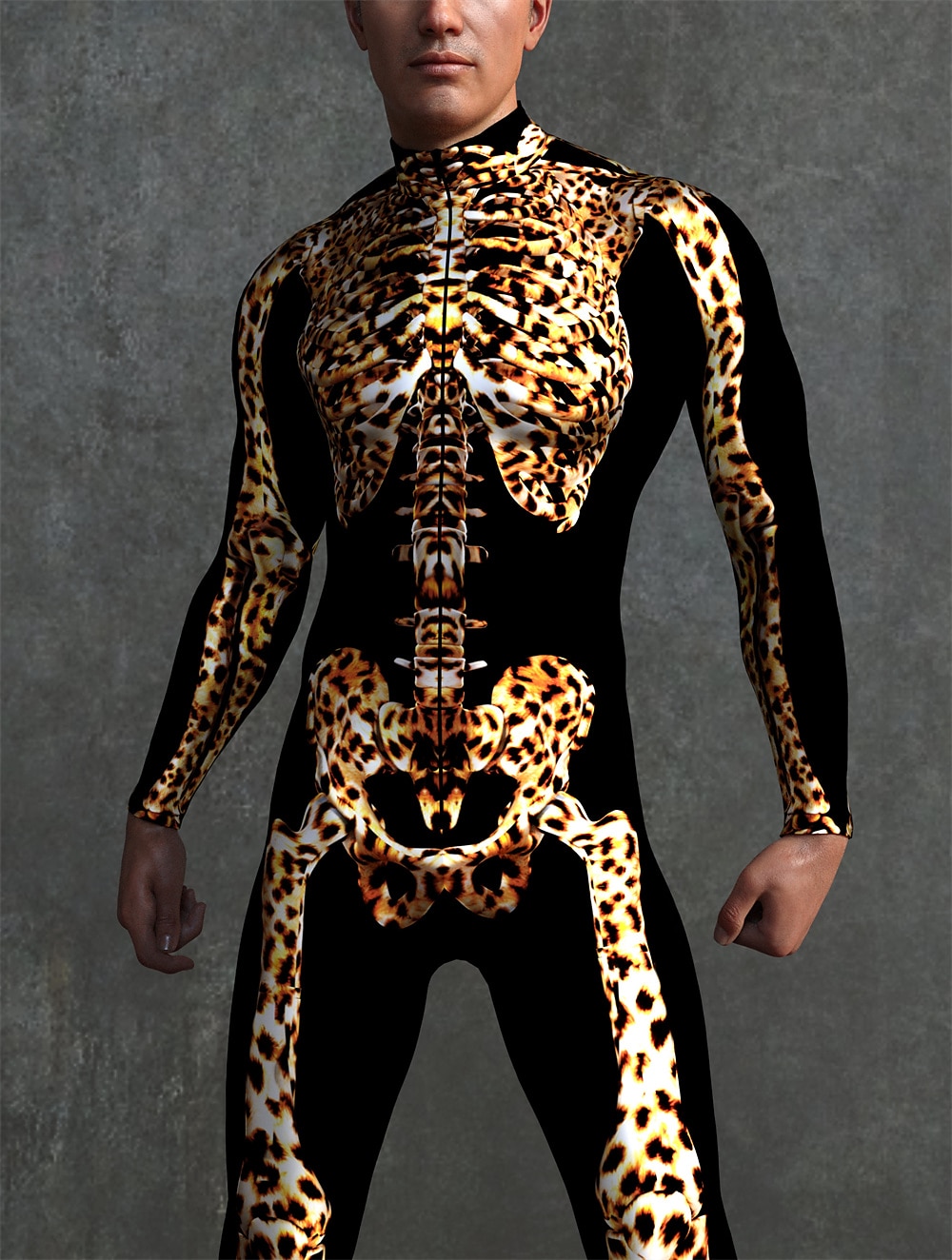 Totenkopf Halloween Cosplay Kostüm Bodysuits Ganzkörper-Catsuit Karnevalskostüm Ganzkörperanzug Einteiler Gruseliges Kostüm Kinder Erwachsene Herren Damen Maskerade Karneval Party Halloween Einfache 2025 - $37.99 –P3
