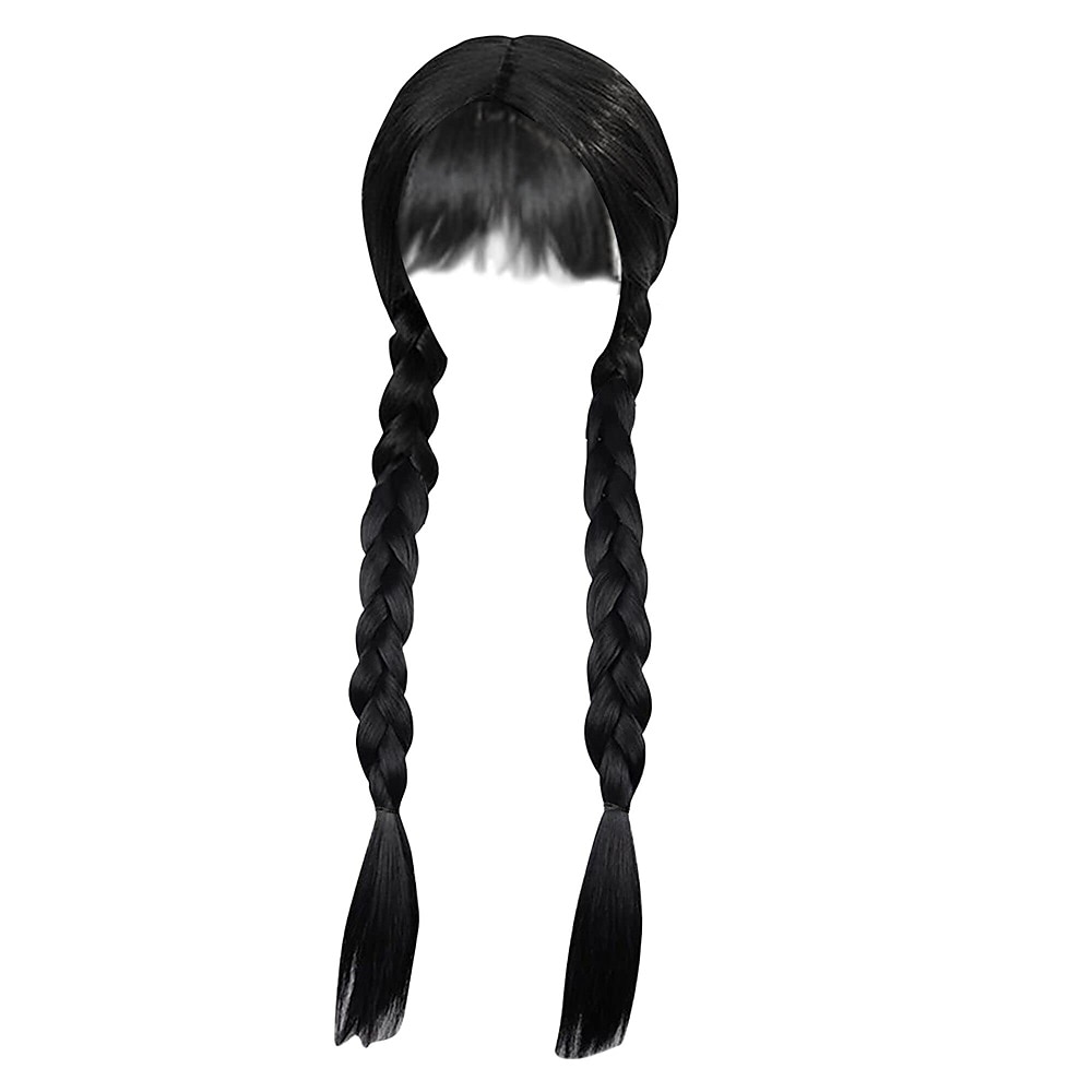 Cosplaypruiken Zwart Recht Synthetisch haar Lang Pruiken Voor meisjes Pruiken Voor feest 2026 - $17.49 –P3