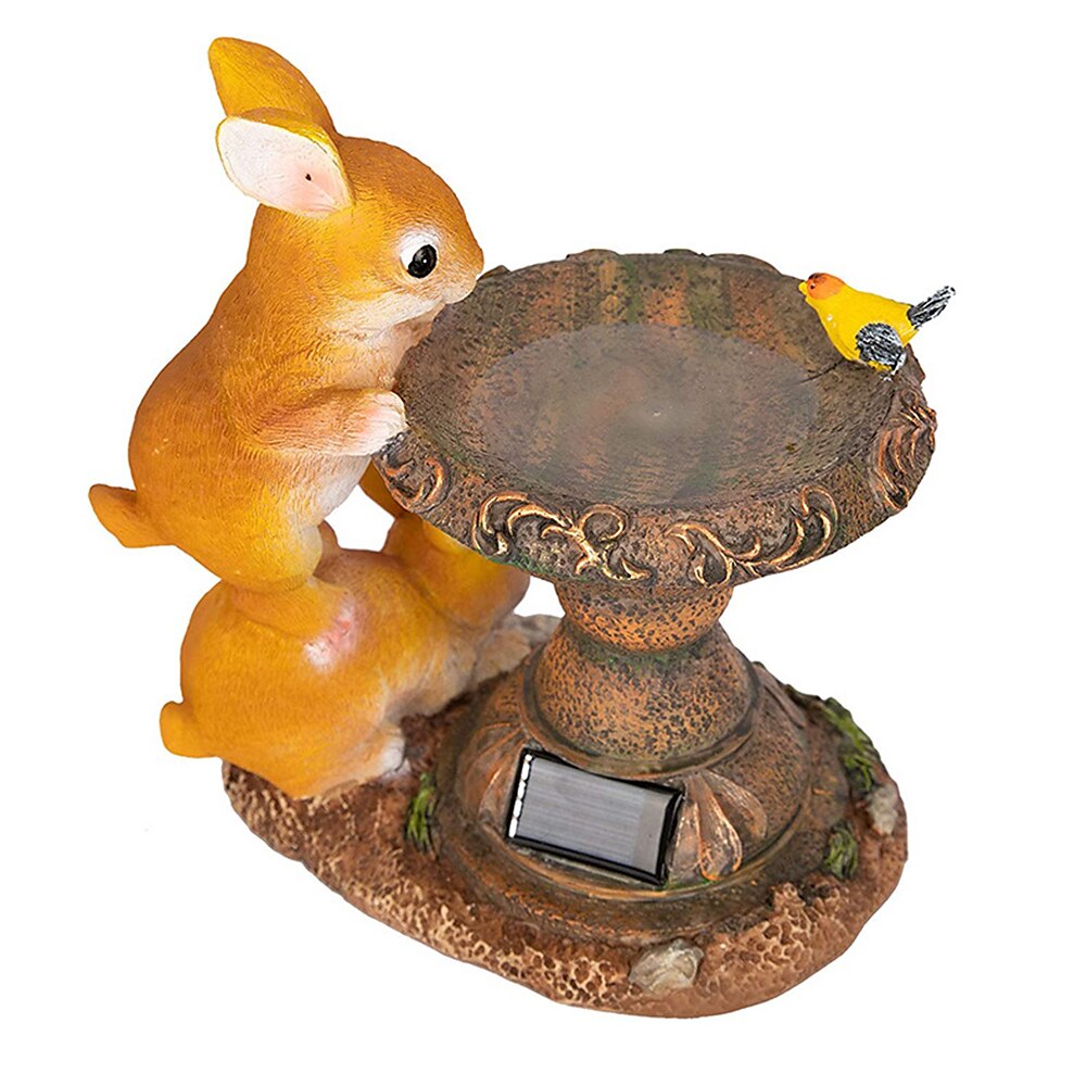 Cartoon Outdoor Solar Landscape Lights - Creative Cat & Rabbit Resin Garden Pathway Decor, Waterproof Courtyard & Balcony Animal Lights 2025 - $45.99 –P5