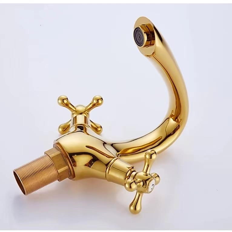 Bathroom Sink Mixer Faucet, Brass Basin Taps Dual Handle with Hot and Cold Hose 2025 - $84.23 –P9
