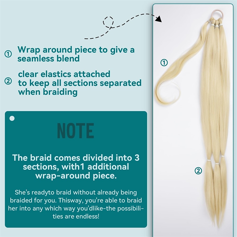 lang gevlochten paardenstaartverlenging met steil haar wikkel rond paardenstaart hair extensions met haarband zacht gezond synthetisch haar stuk voor vrouwen meisjes dagelijks 2026 - $16.49 –P9