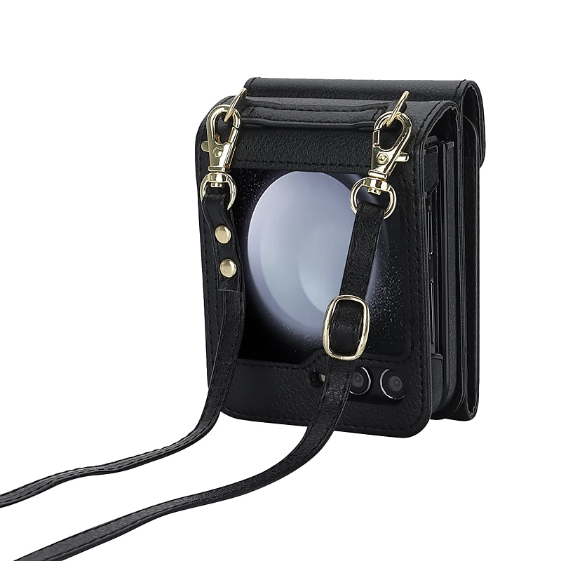 Handy Hülle Handyhüllen Für Samsung Galaxy Z Flip 7 Z Flip 6 Z Flip 5 Z Flip 4 Z Flip 3 Brieftaschenhülle Ringhalter mit Trageriemen Anti-Diebstahl Retro PC PU-Leder 2025 - $32.99 –P6
