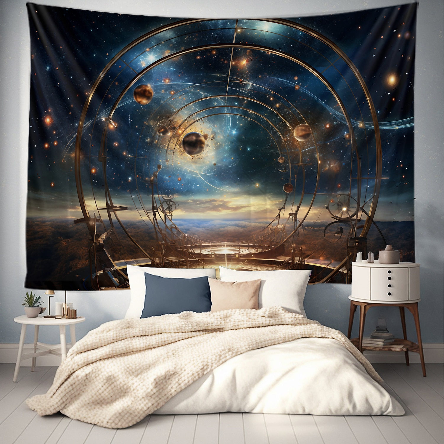 Fantasy Star Orbite Tapisserie suspendue Art mural Grande tapisserie murale Décor Photographie Toile de fond Couverture Rideau Maison Chambre Salon Décoration de 2026 ? $20.99 –P7