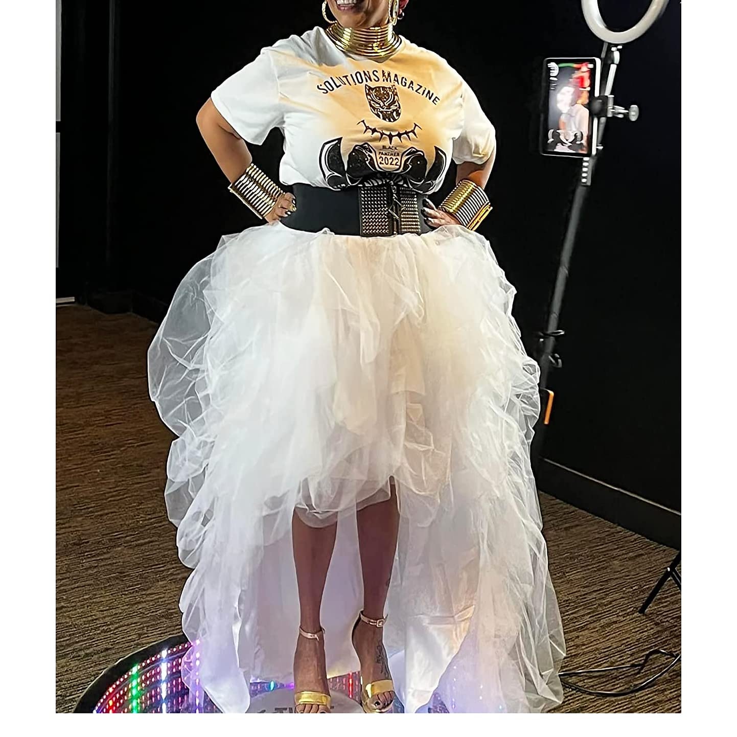 Women's High Waist High Low Layered Tulle Floor Length Spectial Occasion Skirt Retro Vintage Punk Gothic Halloween Party Wedding Carnival 2025 - $61.99 –P8