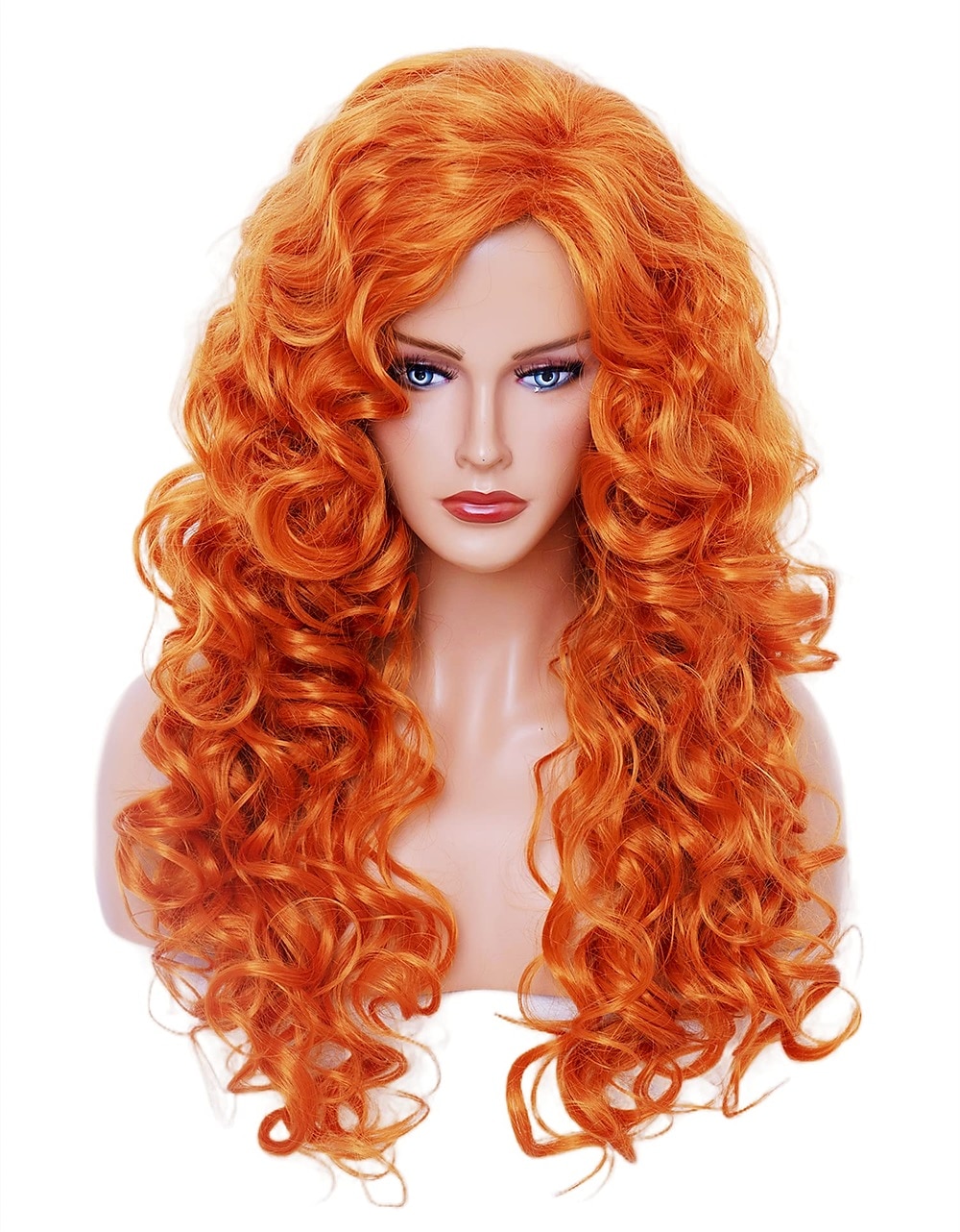 dlouhé vlnité paruky 28palcová přírodní béžová smíšená blond syntetická pernatá kudrnatá paruka pro ženy halloween cosplay party paruky 2025 - $23.99 –P13