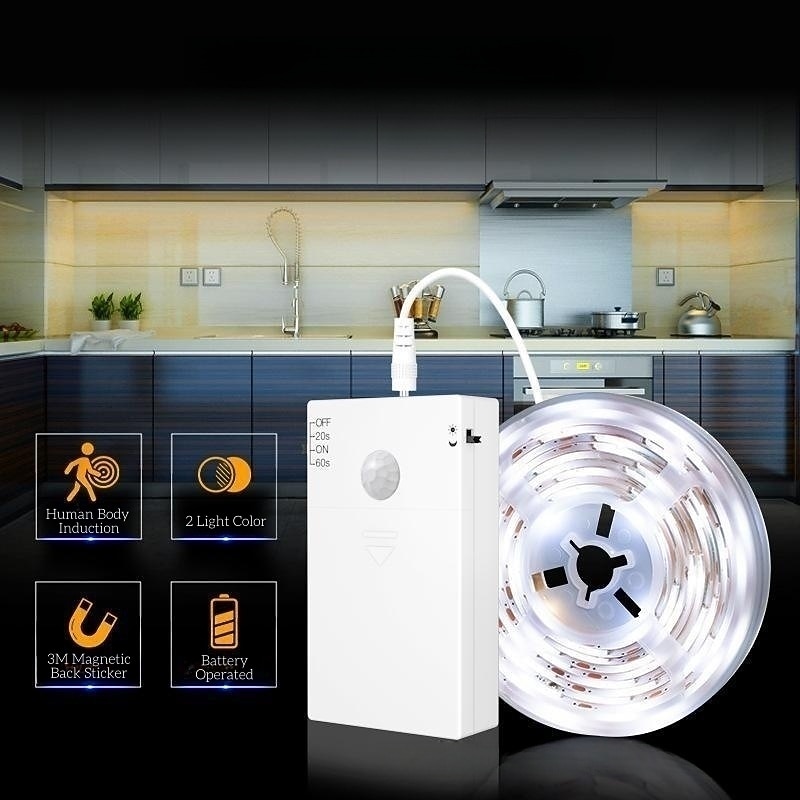 1m 3M 4m Flexibele LED-verlichtingsstrips 30/90/120/150 LEDs 2835 SMD 1 set Warm wit Wit LED-Striplampen Koppelbaar Lichaamssensor 5 V 2026 - $12.49 –P5