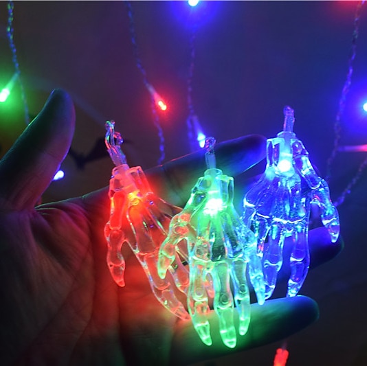 Halloween Decorations 3.5M 96Led LED Icicle Curtain String Lights, 3D Pumpkin Ghost Lantern for Home Party Holiday Lights EU US AU UK Plug 2025 - $17.99 –P9
