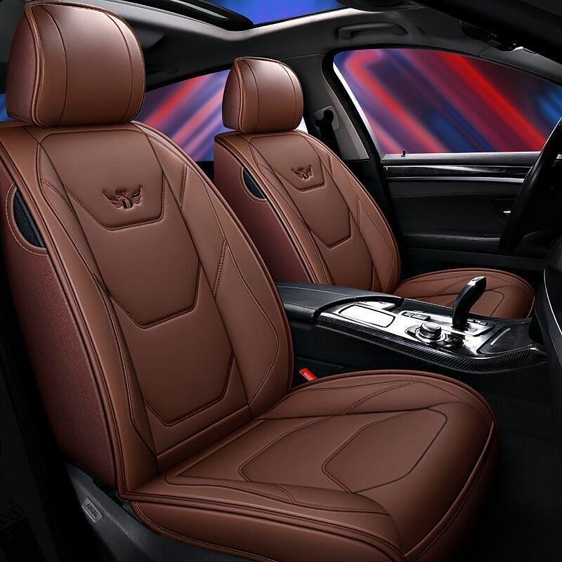 Juego completo de lujo para 5 asientos funda de asiento delantero de coche universal 5D de PU impermeable almohadilla de protector de asiento transpirable 2025 - $117.99 –P2