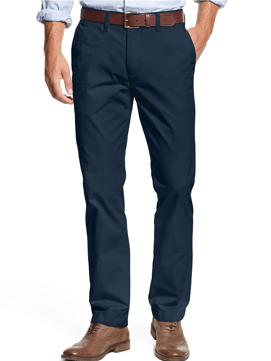 Herren Abschlußfeier Hose Chinos Chinohose Tasche Einfach Komfort Atmungsaktiv Outdoor Täglich Ausgehen Mode Lässig Schwarz Khaki 2025 - $16.49 –P2