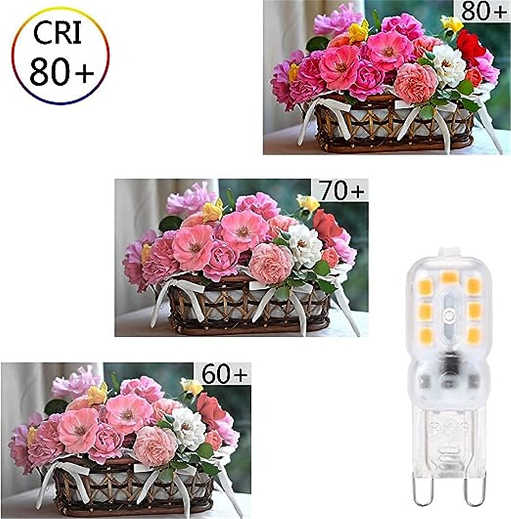 2025年 10 個 g9 LED ライト調光可能な電球 3 ワット 5 ワット smd 2835 スポットライトクリスタルシャンデリア交換 20 ワット 30 ワットハロゲンランプ照明 ac 220v  コレクション – $21.99 –P5