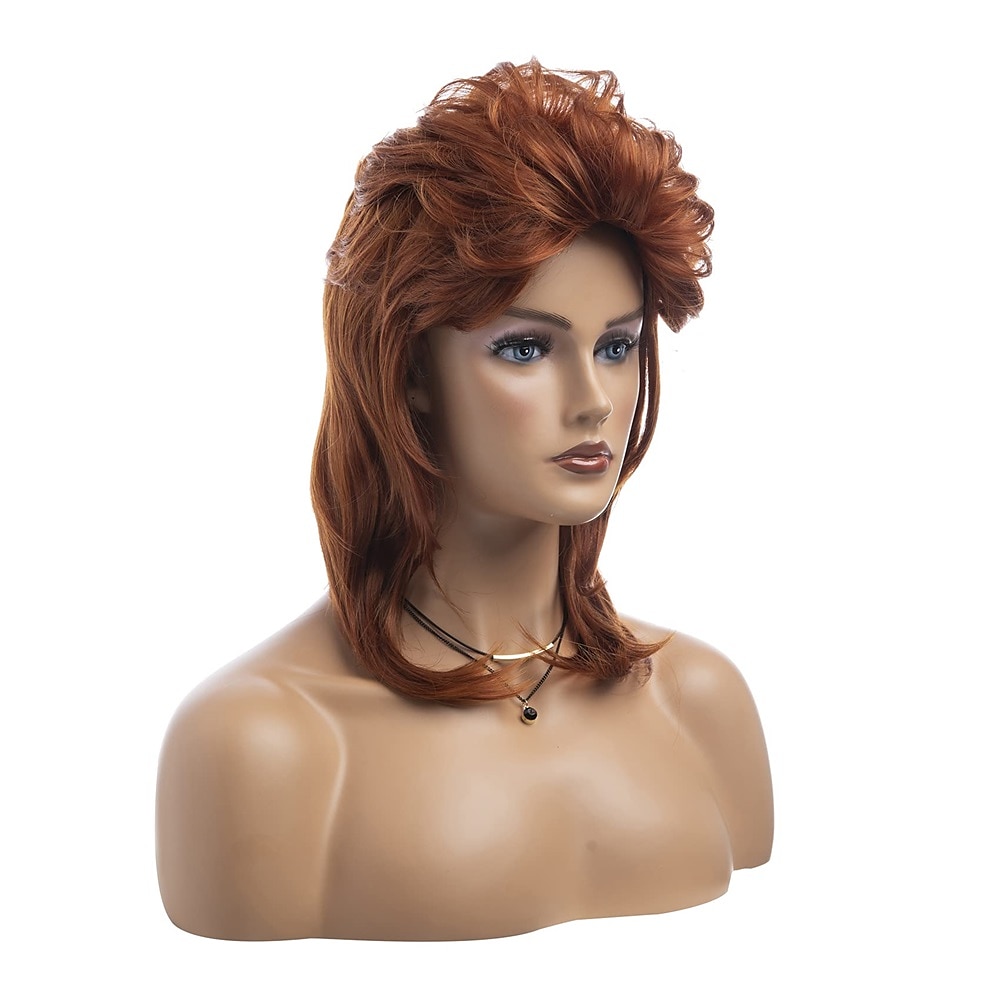 Parrucche mullet per donne rosso vino lunga stratificata capelli rocker anni '70 '80 parrucca sintetica cosplay parrucche di Halloween del 2026 a $20.99 –P3