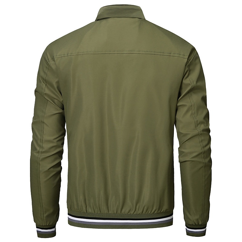 Per uomo Giacca Leggera Giacca Estiva Giacca a vento Giacca di transizione All'aperto Vacanza Caldo Autunno Inverno Semplice Moda Streetwear Collo alla coreana Regolare Nero Bianco Giallo Blu Verde del 2025 a $36.99 –P7