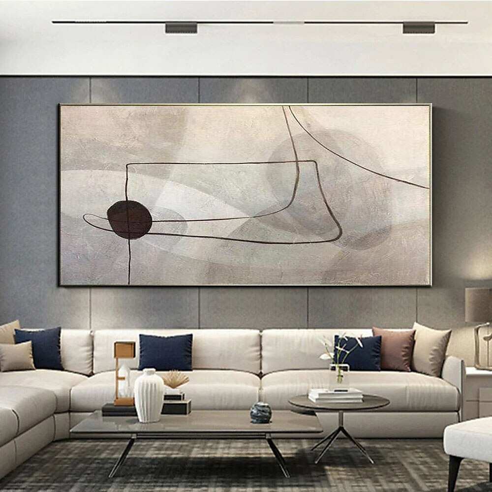 Peinture à l'huile Hang-peint Peint à la main Verticale Abstrait Paysage contemporain Moderne Toile roulée (sans cadre) de 2025 ? $88.99 –P1