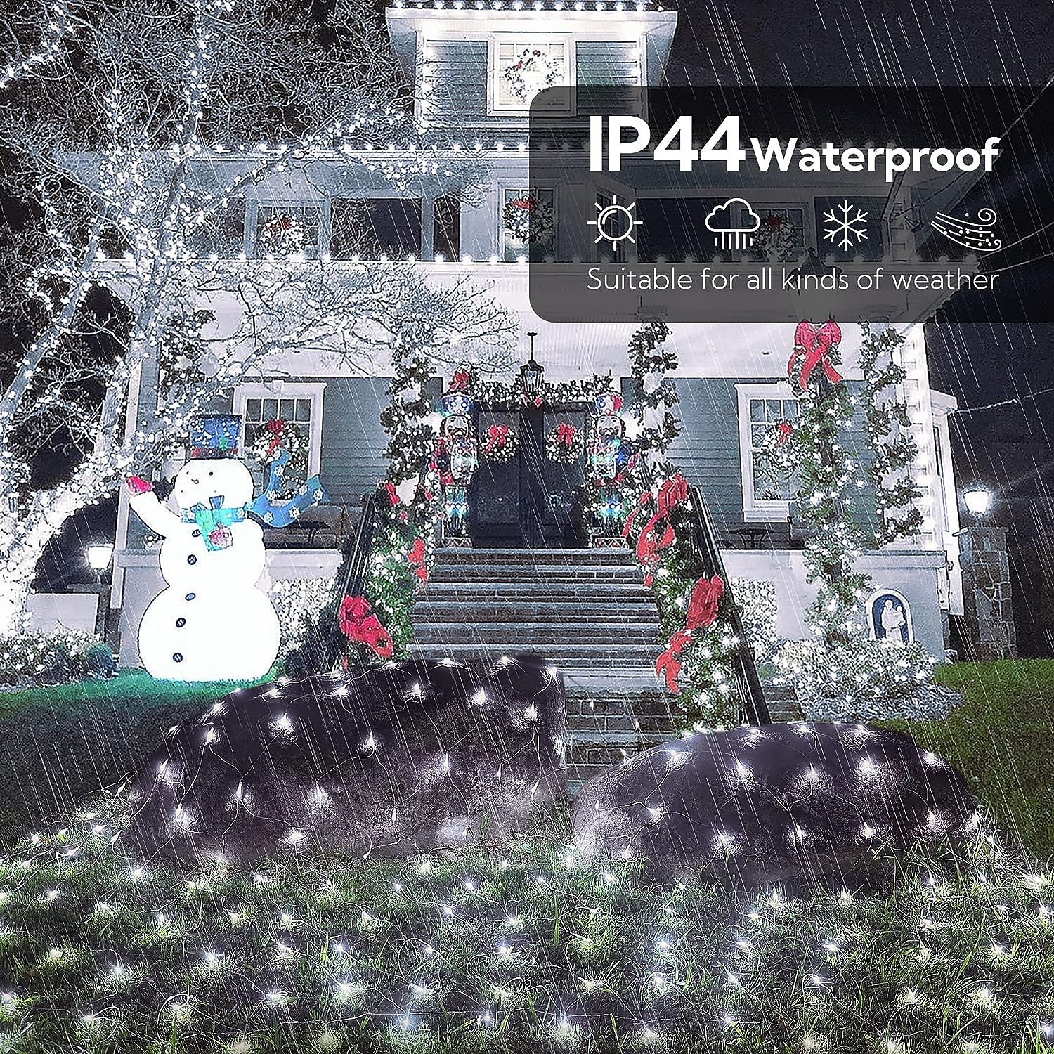 3*2M 192 LED Net Lights Outdoor Mesh Lights,8 Modes Net Lights for Bushes Plug in, Waterproof Christmas Halloween Decoration Net String Lights for Bushes Ceiling Wedding Indoor Outdoor(9.8ft x 6.6ft) 2025 - $40.99 –P12