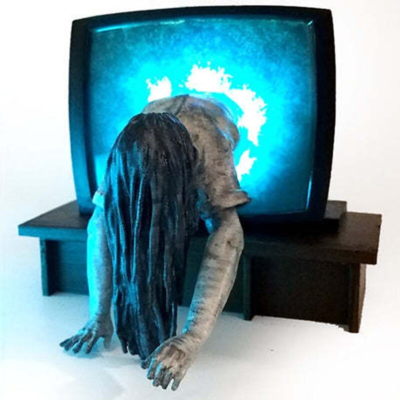 halloween horror gyanta dekoratív lámpa műalkotás dekoráció asztali halloween dekoratív bosszú joker női szellem világító dekoratív gombelem 2025 - $26.99 –P5