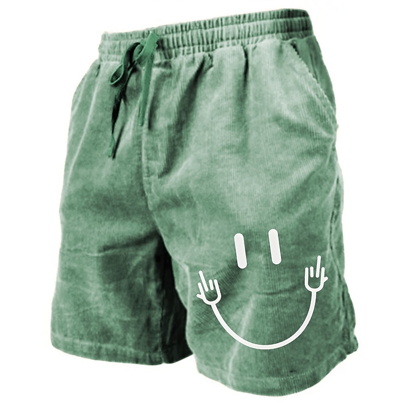 Men's Sweat Shorts Beach Shorts Terry Shorts Drawstring Elastic Waist 3D Print Graphic Prints Breathable Soft Short Daily Holiday Streetwear Cotton Blend Casual Athleisure Blue Green Micro-elastic 2025 - $18.99 –P1