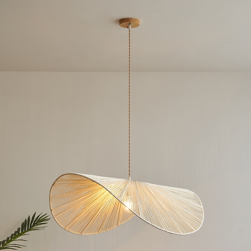 Traditional Bamboo Pendant Lamp Creative Handmade Pendant Light 50cm Retro Bamboo Suspension Lamp Woven Hanging Lamp Wicker Lampshade Hanging Light Fixture for Dining Table,Restaurant 110-240V 2025 - $279.99 –P1