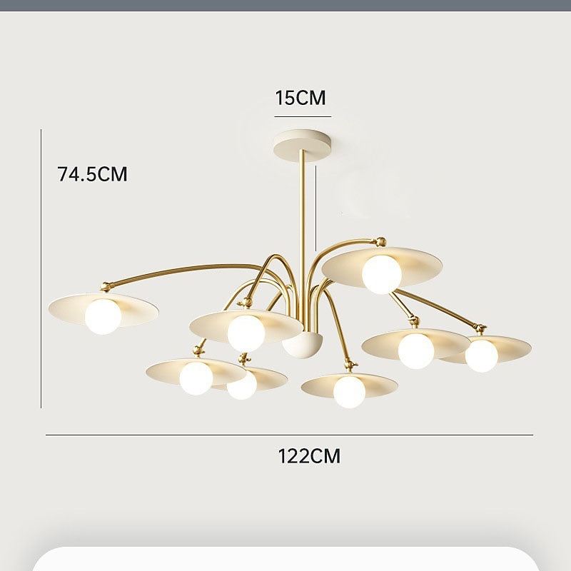 modern led ljuskrona belysning lampa 6/8 huvud 3 färg vit metall glas inomhus armatur ljus för vardagsrum sovrum 110-240v 2025 - $399.99 –P6
