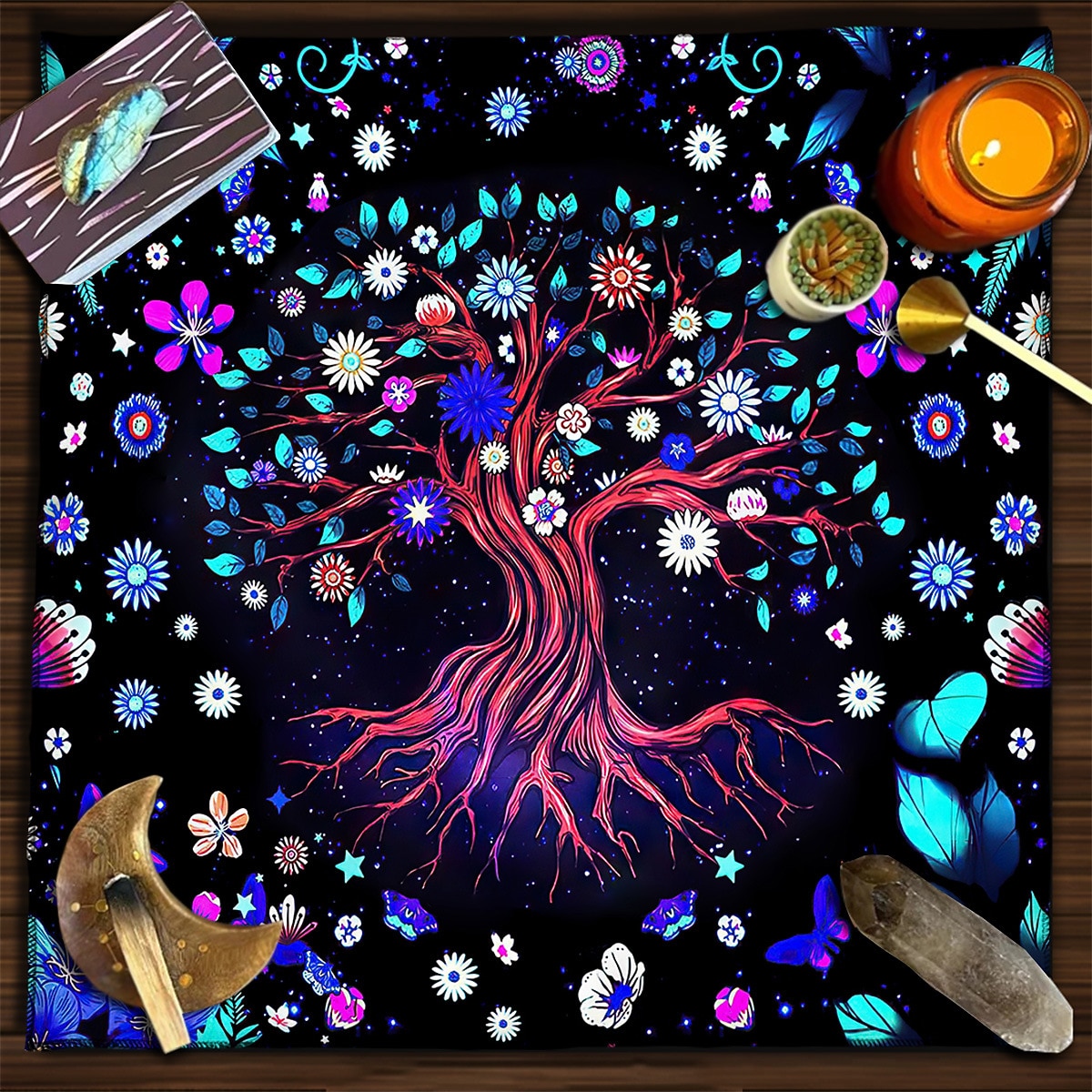 tarot asztalterítő játékhoz, oltárterítő, boszorkánysági asztrológia dekoráció orákulumkártya pad tarot szőnyeg witcher dekor, parti ajándékok, parti ajándék dekoráció, parti kellékek varázsművészeti 2026 - $9.49 –P10