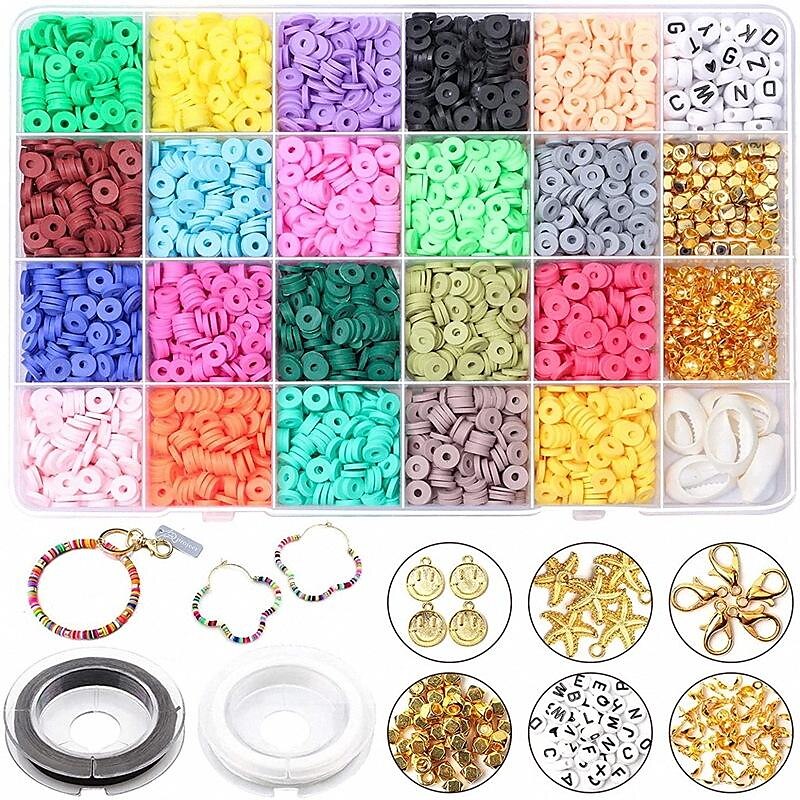 4600PCS Clay Beads for Bracelets Making Kit, Bohemian Style DIY  Kit,Bracelet Beads for Bracelet, Clay Bead Kit with Pendant Charms and  Elastic Strings, Gifts for Girls 2024 - $11.99