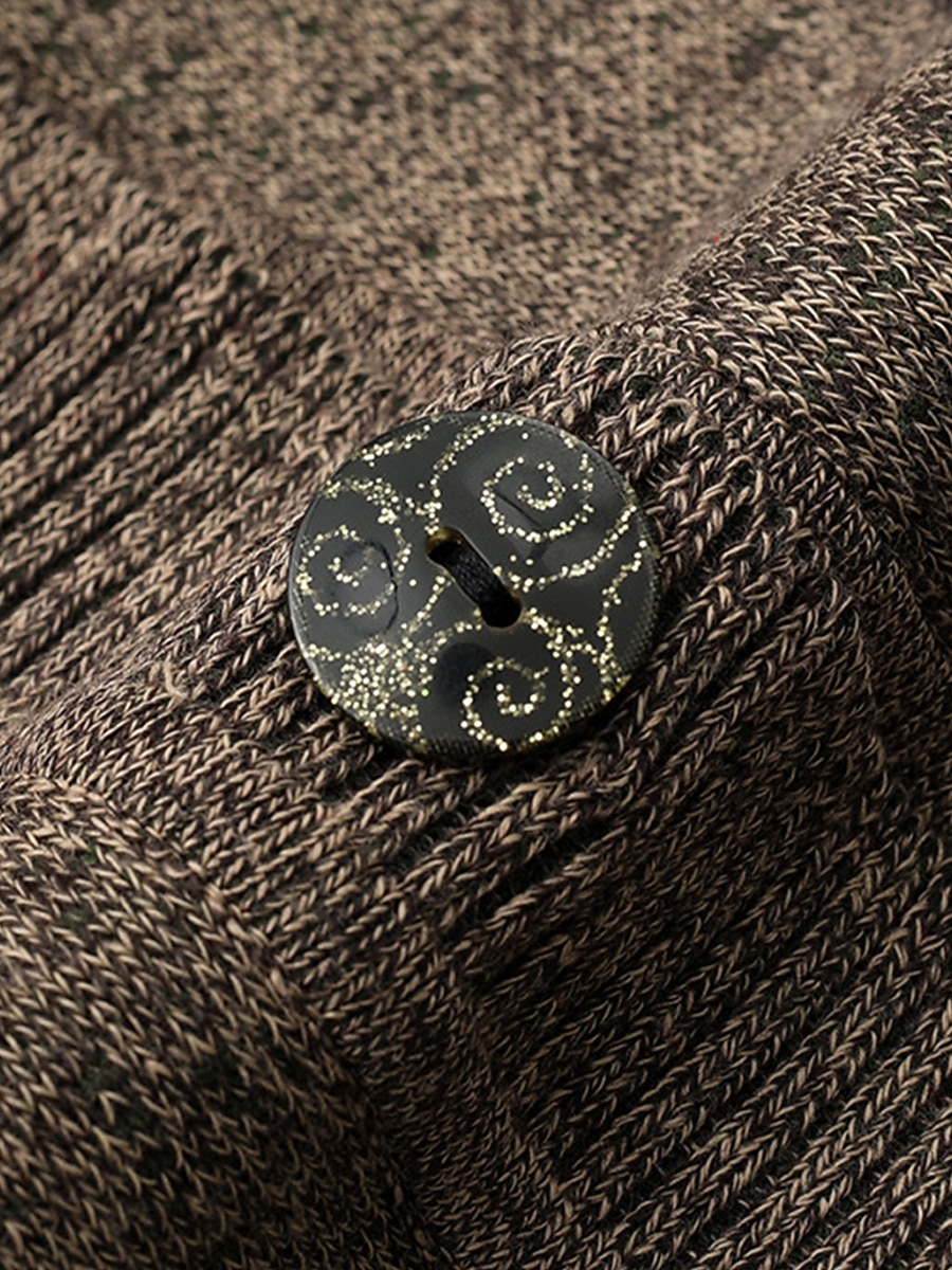 Dames Vest Trui Stijlvol Casual Zacht Bloemig Geribd Strakke ronde hals Knop Zak Lange mouw breien Buiten Feestdagen Uitgaan bordeaux Grasgroen Herfst Winter 2025 - $31.99 –P14