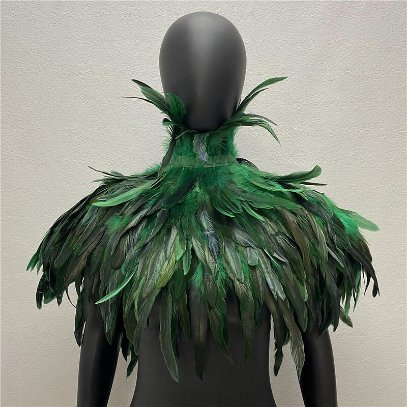 Rétro Vintage Punk & Gothique Châles Cape de plumes Sorcière Maléfique Drag Queen Déguisement Femmes Fantaisie Nuit de Walpurgis Carnaval Mascarade Fête / Soirée Défilé de la Fierté Mois des Fiertés de 2026 ? $39.99 –P5