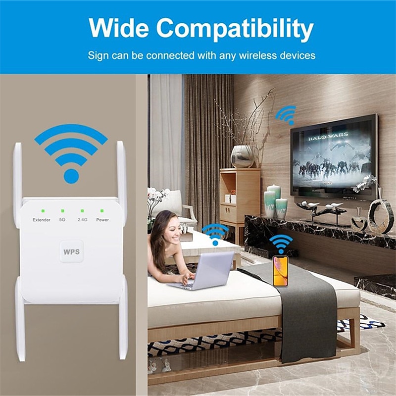 5 ghz wifi repeater draadloze wifi extender 1200 mbps wifi versterker 802.11n lange afstand wifi signaal booster 2.4g wifi repiter 2025 - $59.99 –P6
