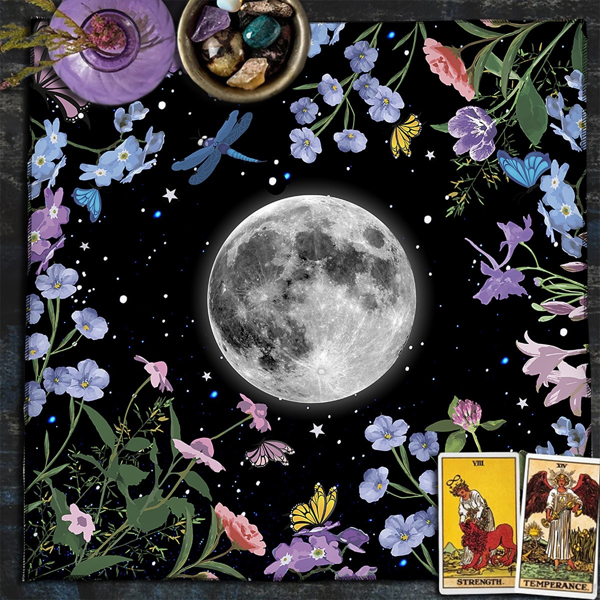 tarot asztalterítő játékhoz, oltárterítő, boszorkánysági asztrológia dekoráció orákulumkártya pad tarot szőnyeg witcher dekor, parti ajándékok, parti ajándék dekoráció, parti kellékek varázsművészeti 2026 - $9.49 –P16